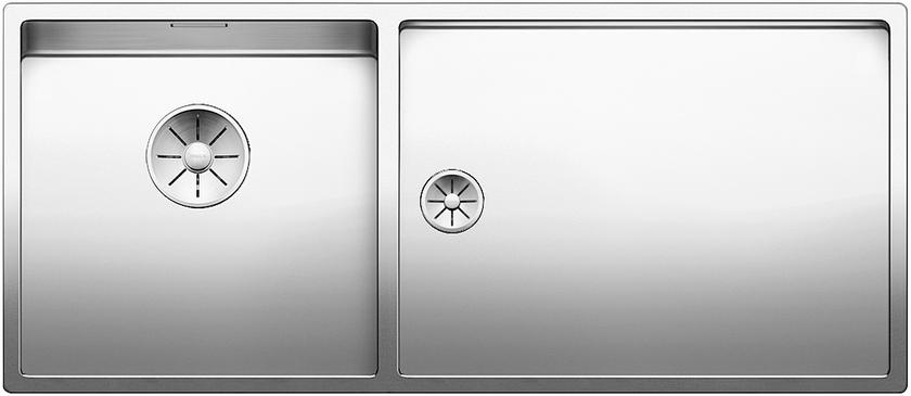 Blanco Claron 400/550T-U 521601 selyemfényű balos rozsdamentes mosogatótálca
