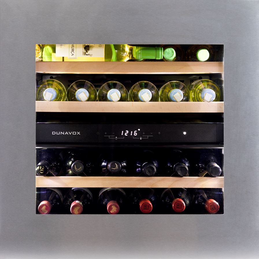 Dunavox DAVG-25.63DSS.TO inox beépíthető borhűtő magyar garanciával