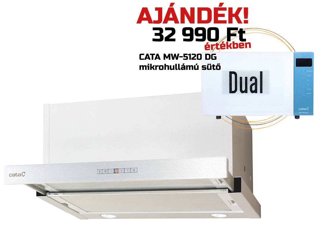 CATA TFH-7600 X inox kihúzató páraelszívó + ajándék kék mikró