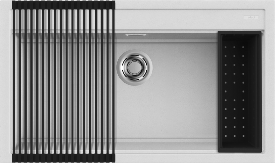 Elleci Best 360 Workstation szett G68 Bianco granitek mosogatótálca