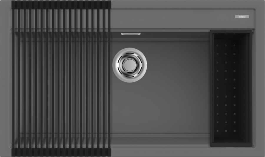 Elleci Best 360 Workstation szett K99 Dark Grey granitek mosogatótálca