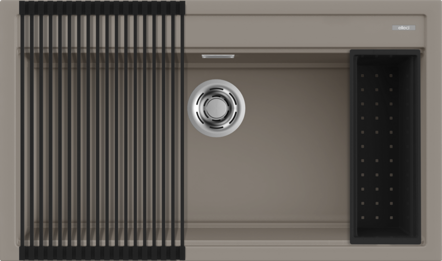 Elleci Best 360 Workstation szett K93 Dove Grey granitek mosogatótálca