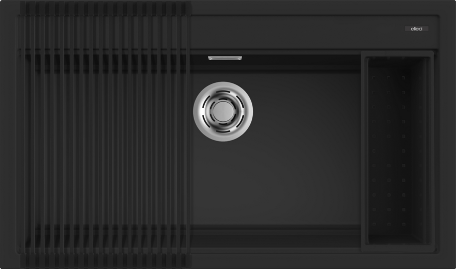 Elleci Best 360 Workstation szett K86 Black granitek mosogatótálca