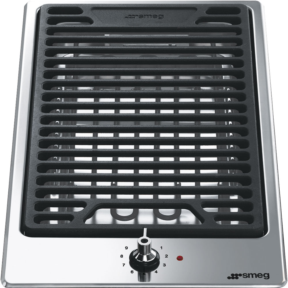 SMEG PGF30B inox beépíthető dominó grill főzőlap
