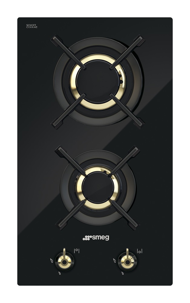 SMEG PC32GNO fekete beépíthető dominó gázfőzőlap