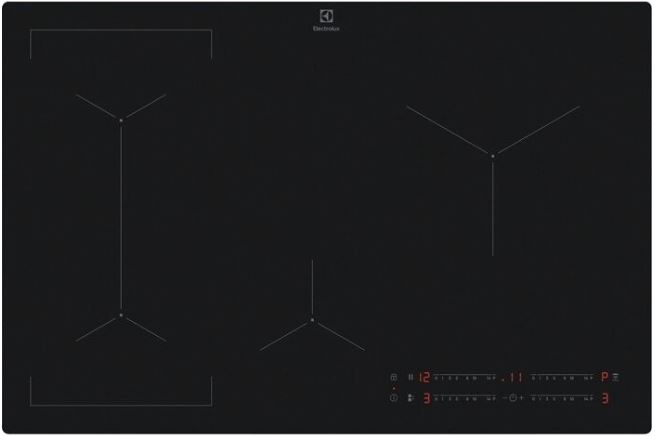 Electrolux EIV83443CT Beépíthető indukciós főzőlap, SaphirMatt® SE üvegfelület, Bridge, Hob2Hood, 80 cm