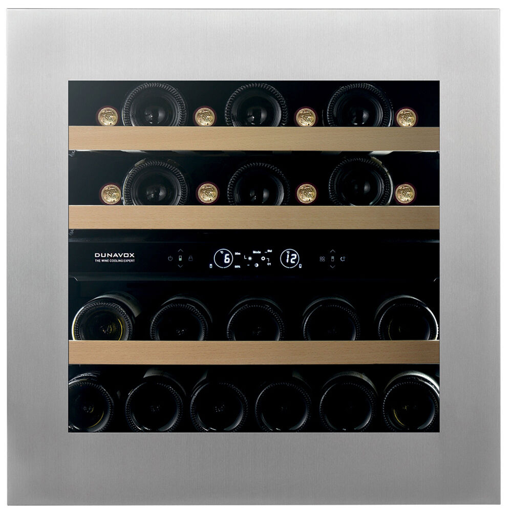 Dunavox DVH-25.65DSS.TO inox beépíthető borhűtő magyar garanciával