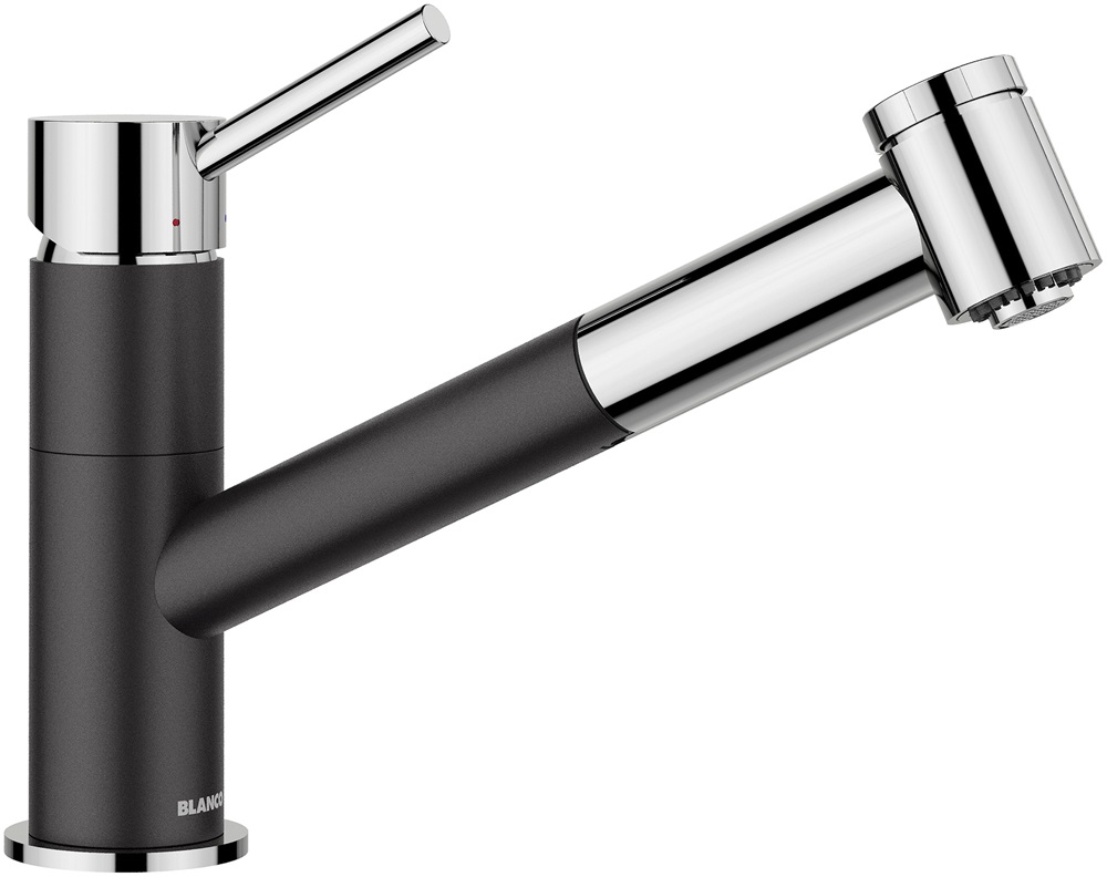 Blanco Kano-S Vario fekete 527963 kihúzható zuhanyfejes csaptelep