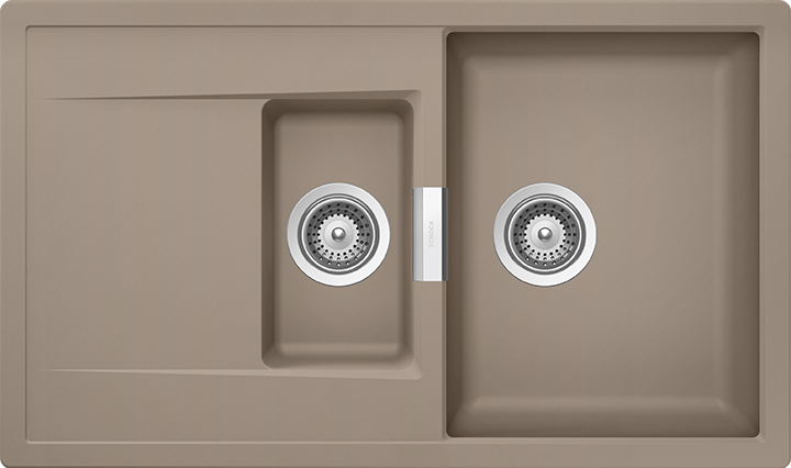 Schock Mono D-150 Twilight/taupe szürke Cristadur Green Line gránit mosogatótálca