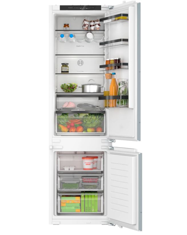Bosch KIN96SFD0 Seria 4 AccentLine beépíthető kombinált hűtőszekrény 5 év magyar garanciával